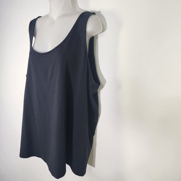 Denim & Co. Essentials Womens So Soft Jersey Layering Tank Size 2X Black A650481 - Picture 5 of 8